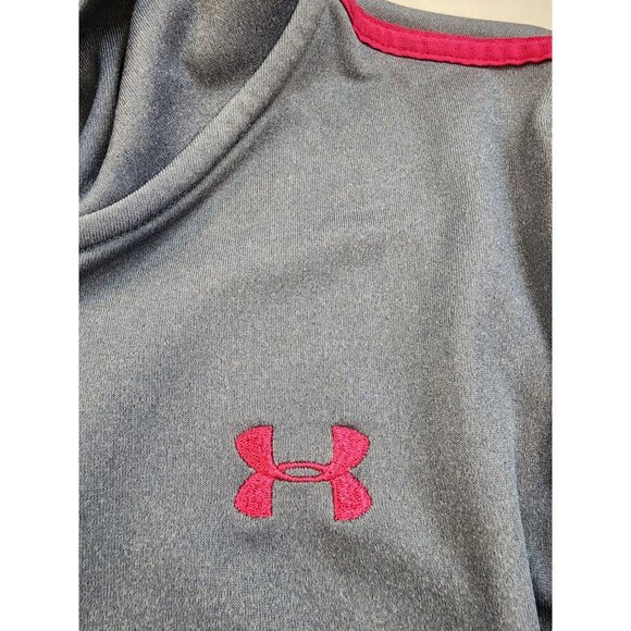 UNDER ARMOUR Storm Full Zip Up Gray Red Hooded Sweatshirt Hoodie Women's Size L - Picture 7 of 9